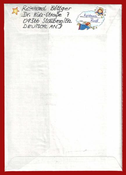 4 -  Brief mit Folie gegen eventuelle Beschädigungen geschützt -  Rückseite